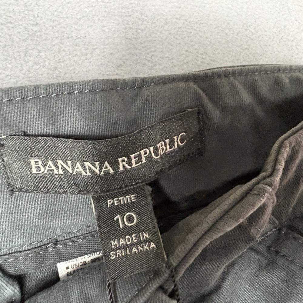 NEW Banana Republic Size 10P Petite Utility Jogger Pants Gray Cotton Stretch - Picture 4 of 9